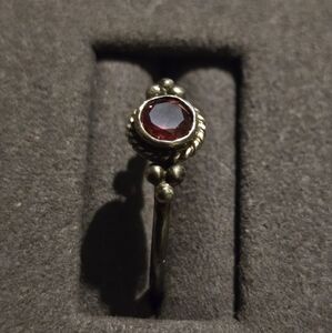 Garnite Sterling Silver Ring